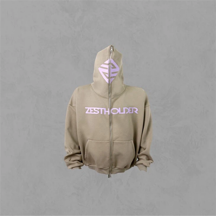 Full Zip Up Hoodie Screen Print China Factory