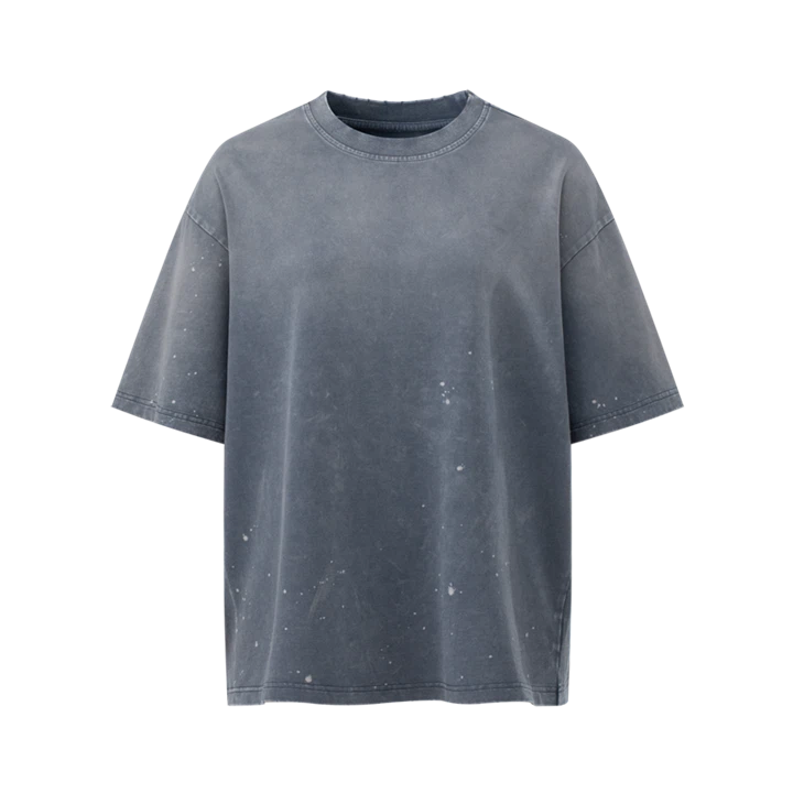 Vairumtirdzniecība OEM Distressed Splatter Wash Heavyweight T krekls Kornit DTG Print