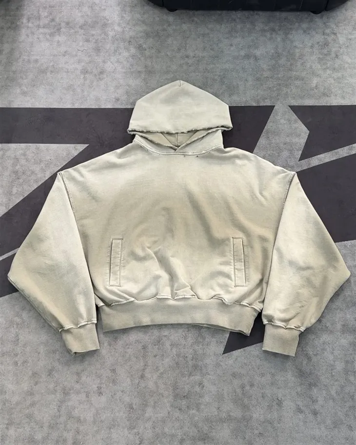 Vairumtirdzniecība OEM Vintage Washed Distressed Oversized Hoodie Kornit DTG Print